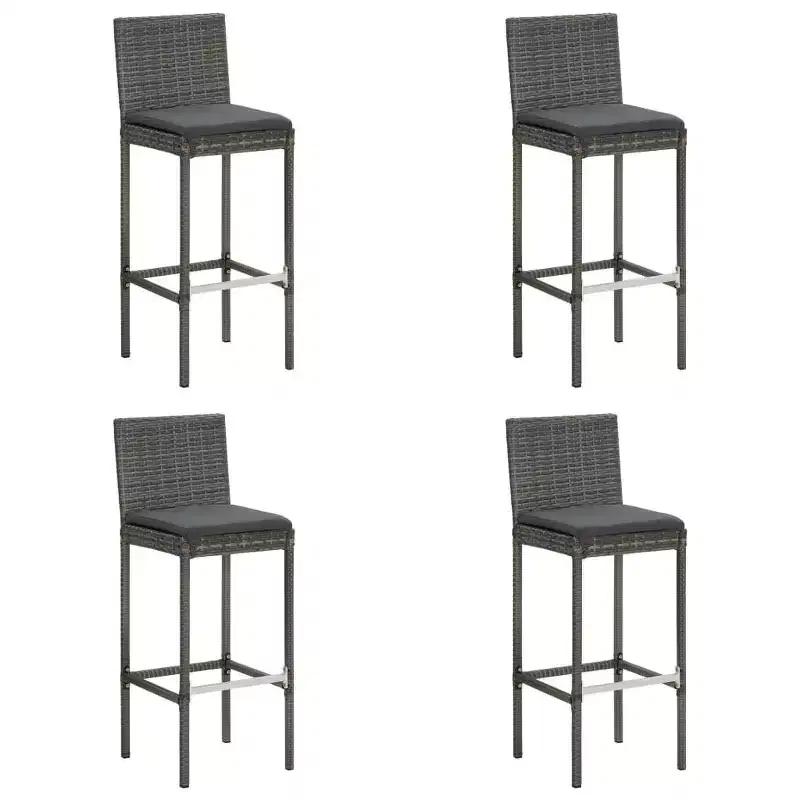 vidaXL Garden Bar Set Poly rattan Medium Removable Covers