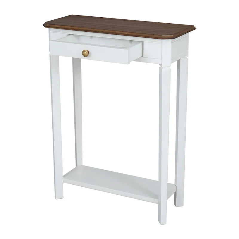 Marnie Two-tone 1-drawer Solid Wood Console Accent Table with Shelf by