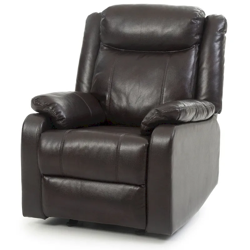 Faux Leather Rocking Recliner, Single Seat