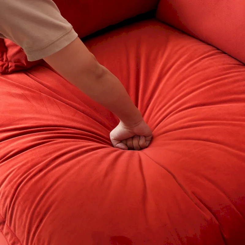 Modular Sectional Sofa Couch, 162.98 Velvet L-Shape Sofa with Ottoman