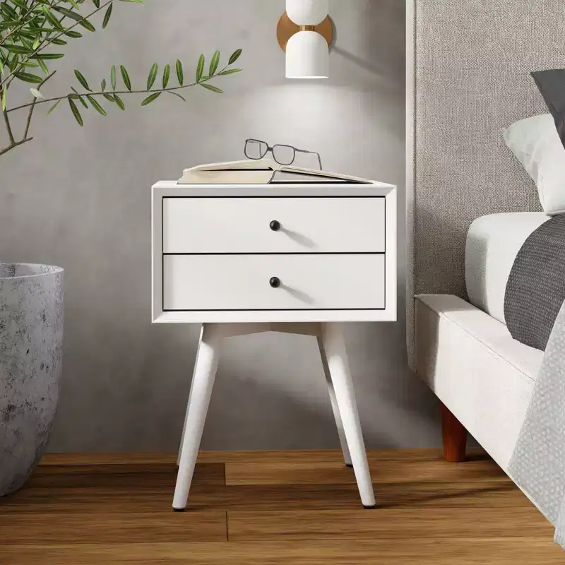 Flynn Small Nightstand, White