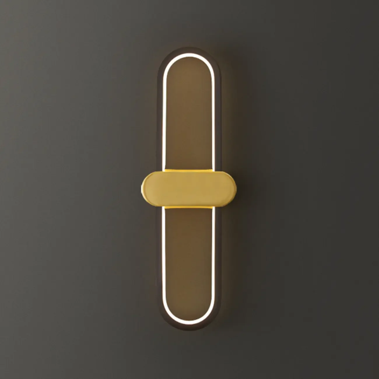 Modern Oval Wall Vanity Light with Silica Gel Shade