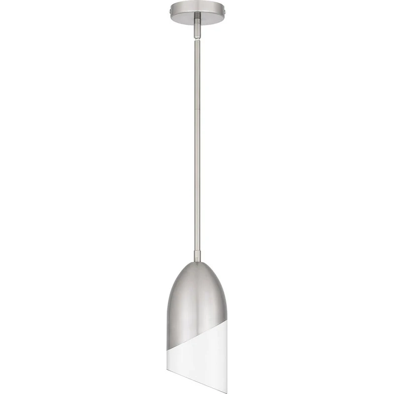 Haynes 1-Light Brushed Nickel Mini Pendant Light