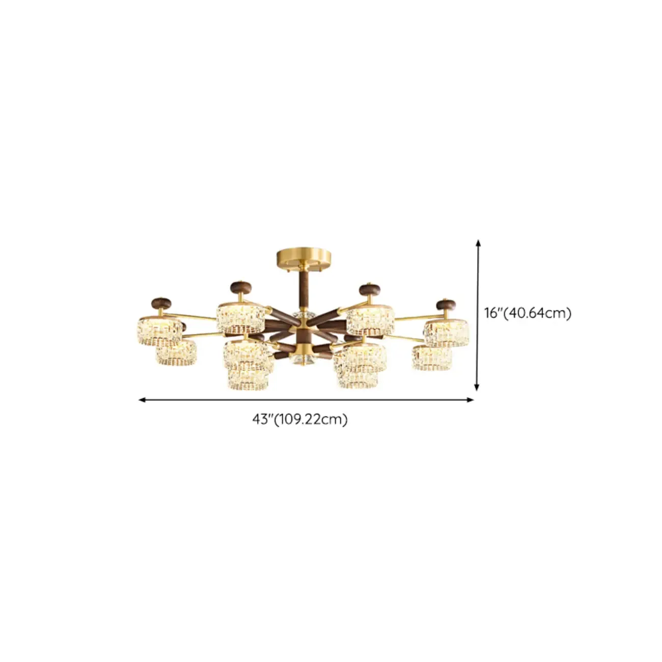 2 Tiers Clear Shade Hanging Light