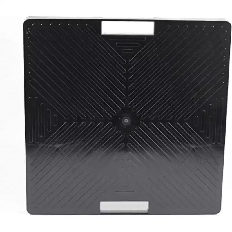 Devault 5-Wheeled Square Plant Caddy with Handles, Black, 16in