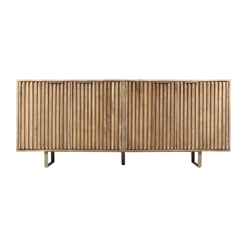 Dayton 72-inch Mid-Century Modern Sideboard In Channeled Mango Wood