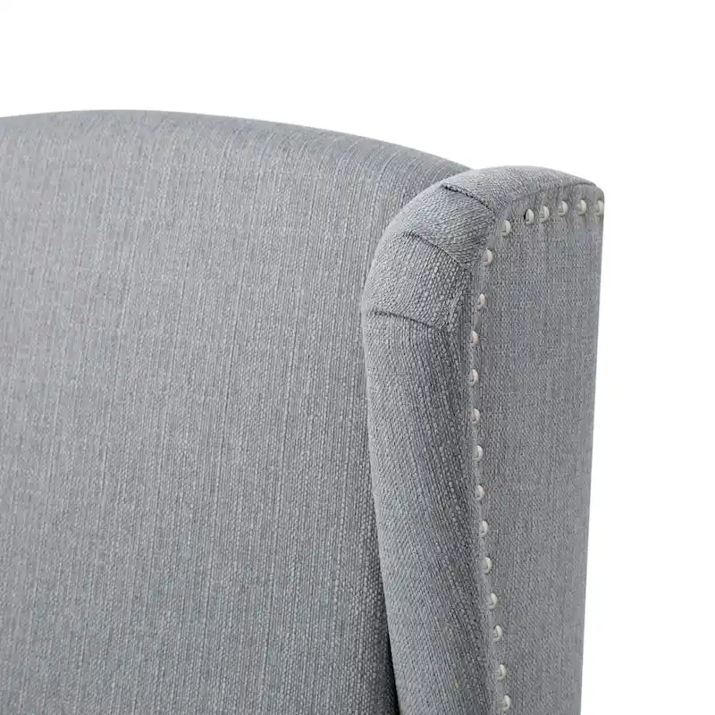 Push Back Wing Back Pocket Spring Recliner with Side Accent Nail Trim