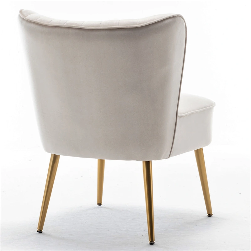 Sauter 23.2 Wide Mid-Century Modern Microfiber Accent Chair with Metal Leg