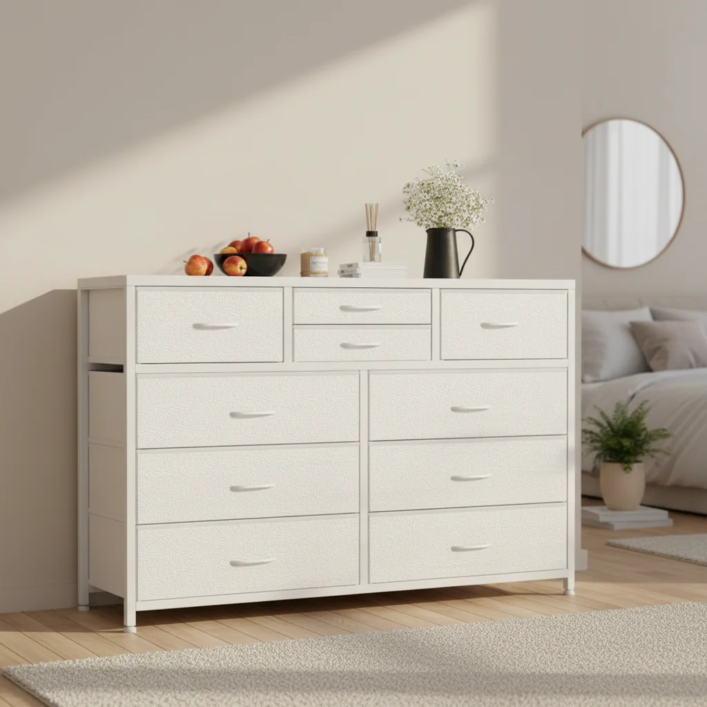 10 Drawer Dresser TV Stand - 55 inches