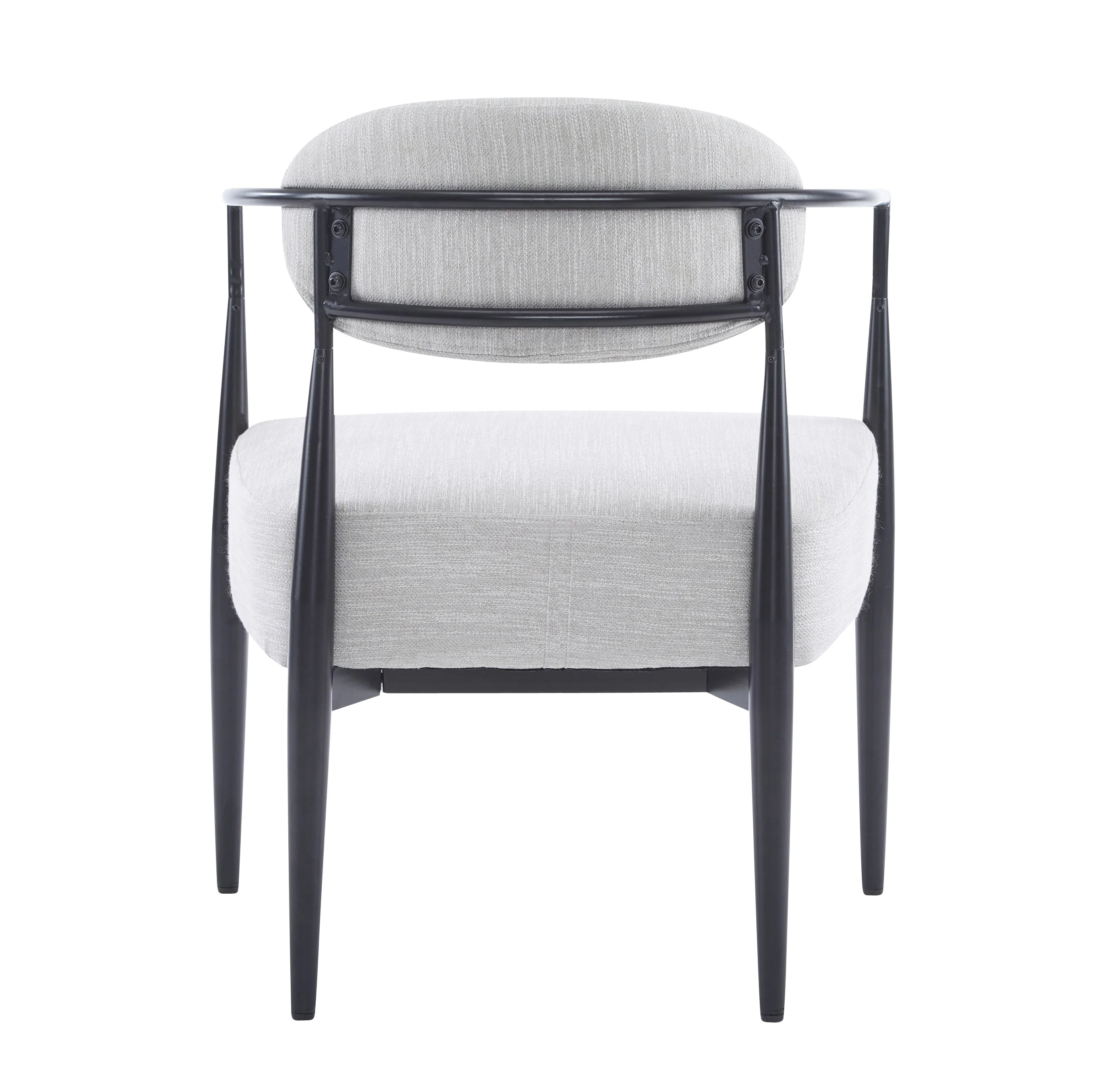 Mid-Century Fabric Dining Chair with Tapered Legs & Pocket Spring Seat