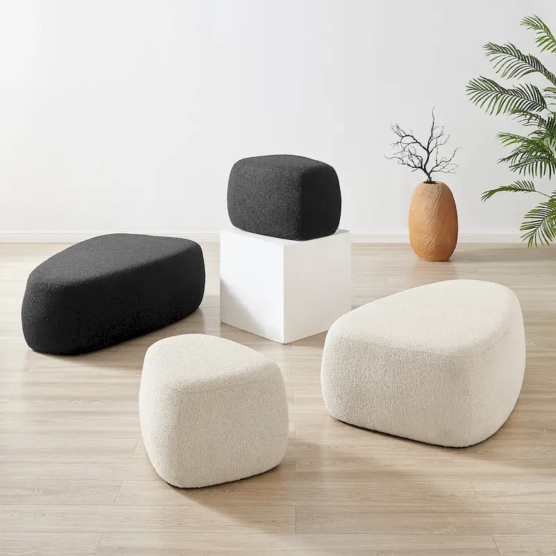 Carlese Boucle Ottoman