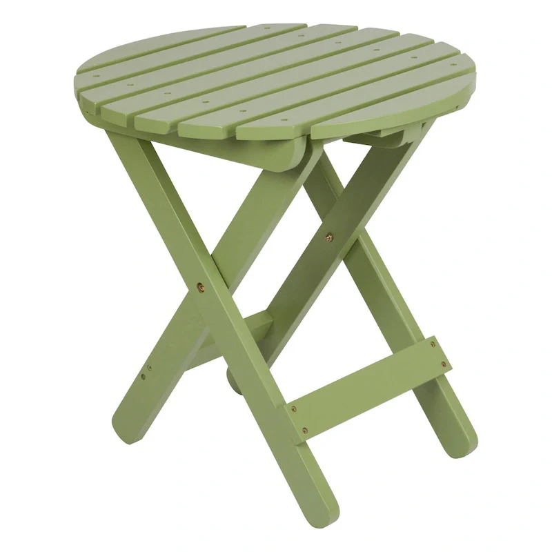 Remedy 19 Assembled Cedar Wood Round Collapsible Folding Table