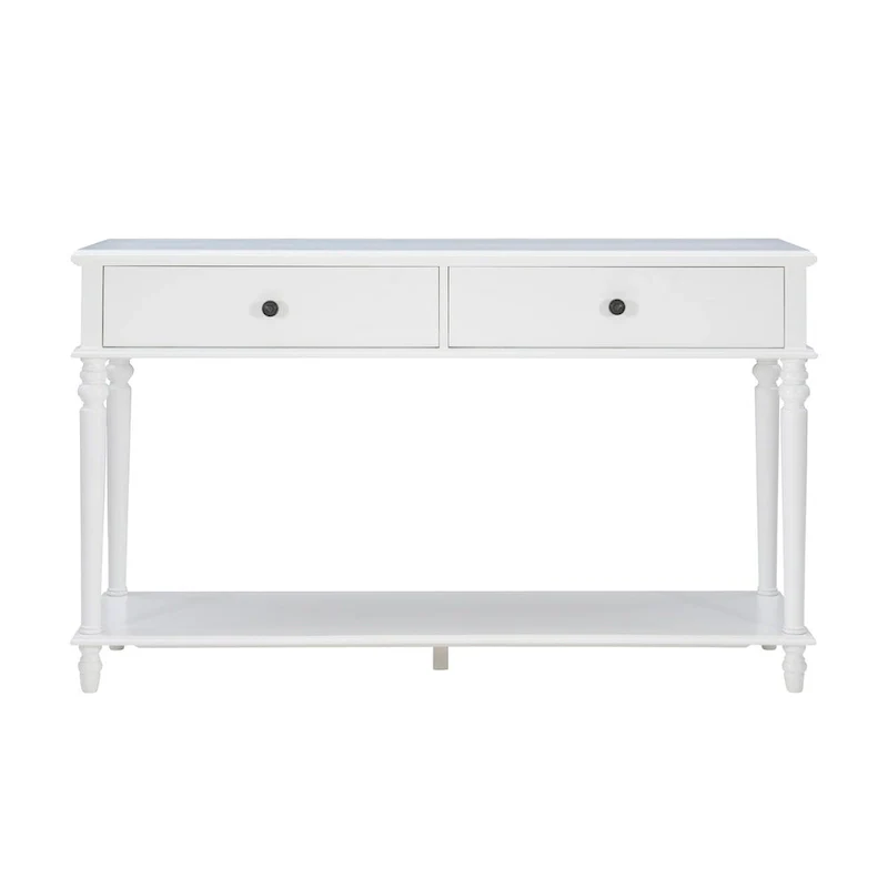Jowin White Wood Console Table