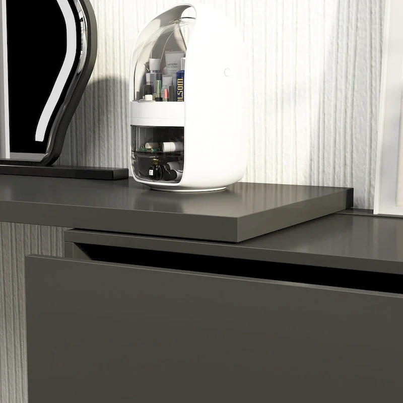 Rotating Makeup Vanity Desk with 6 Drawers