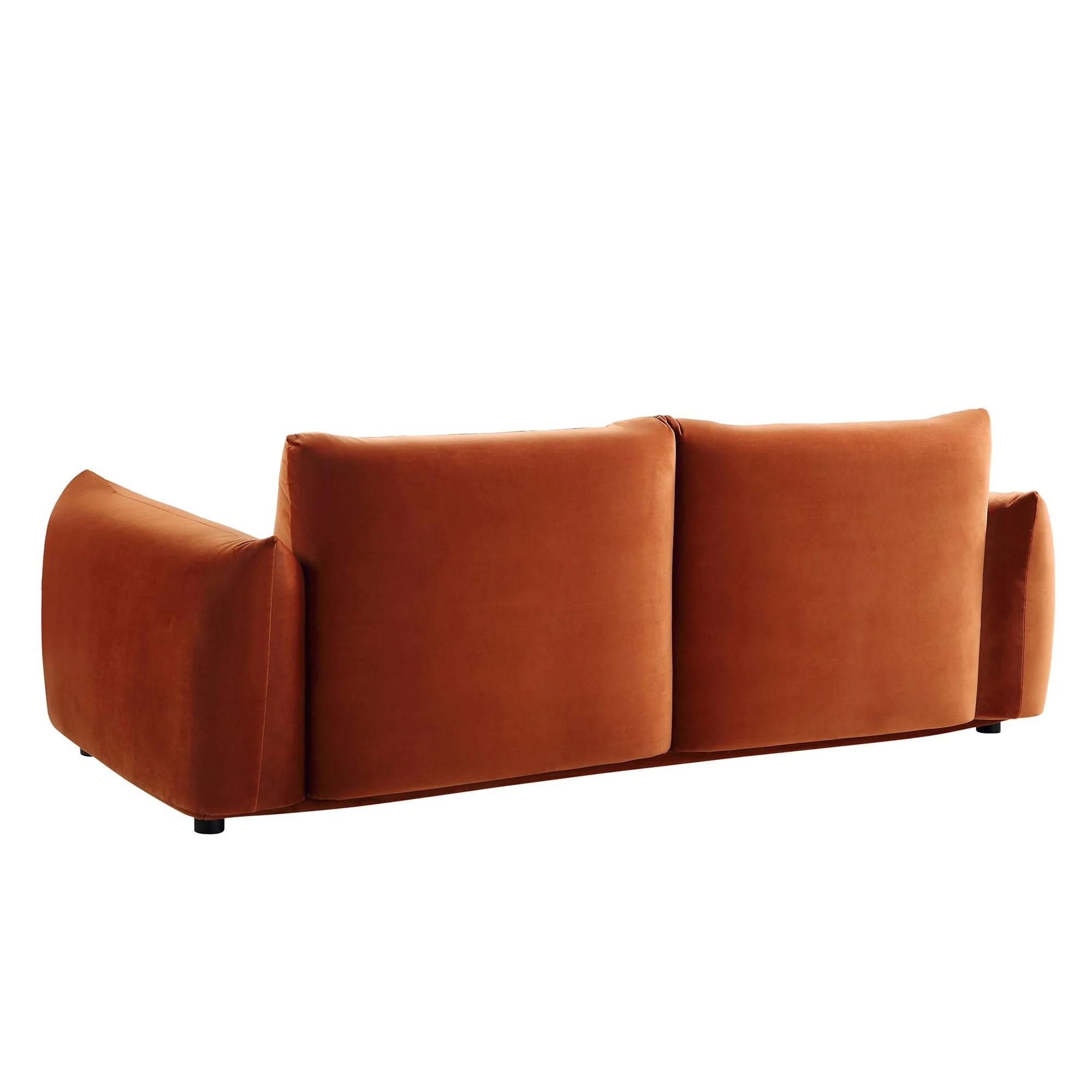 Three Seater Sofa, Rust Velvet