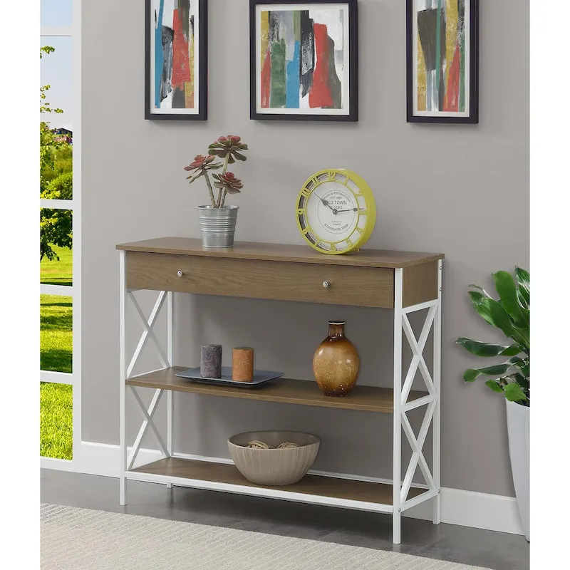 Convenience Concepts Tucson 1 Drawer Console Table with Shelves