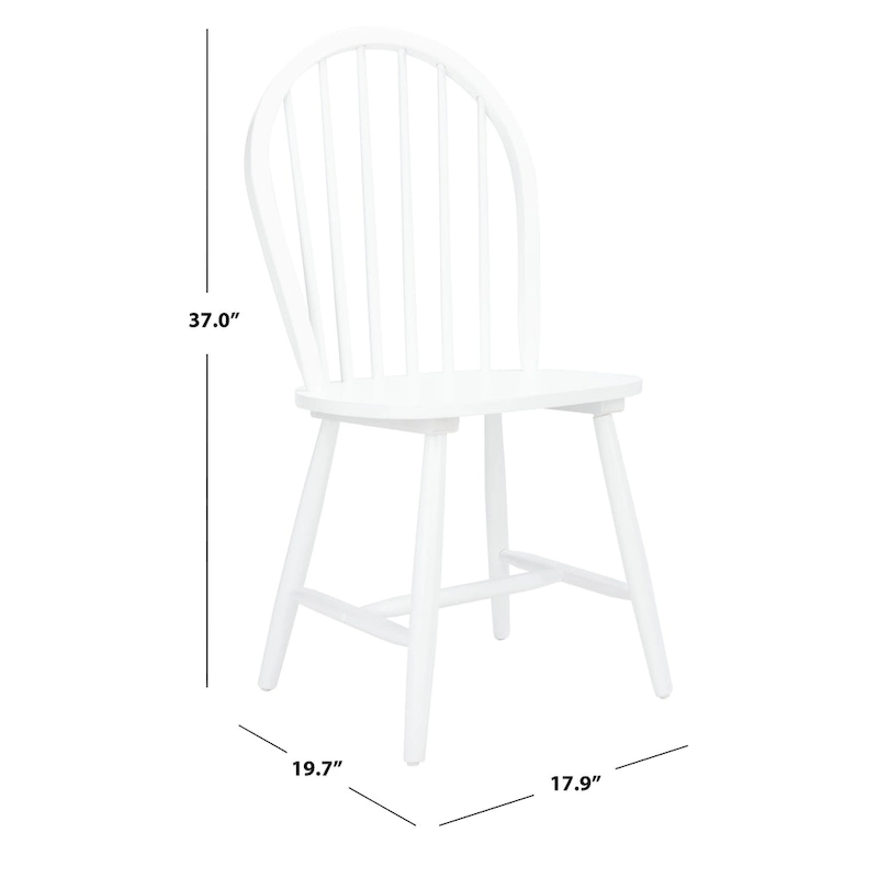 SAFAVIEH Delcie Spindle Oval Back Dining Chair (Set of 2) - 17.9  x 19.7  x 37  - 18Wx20Dx37H