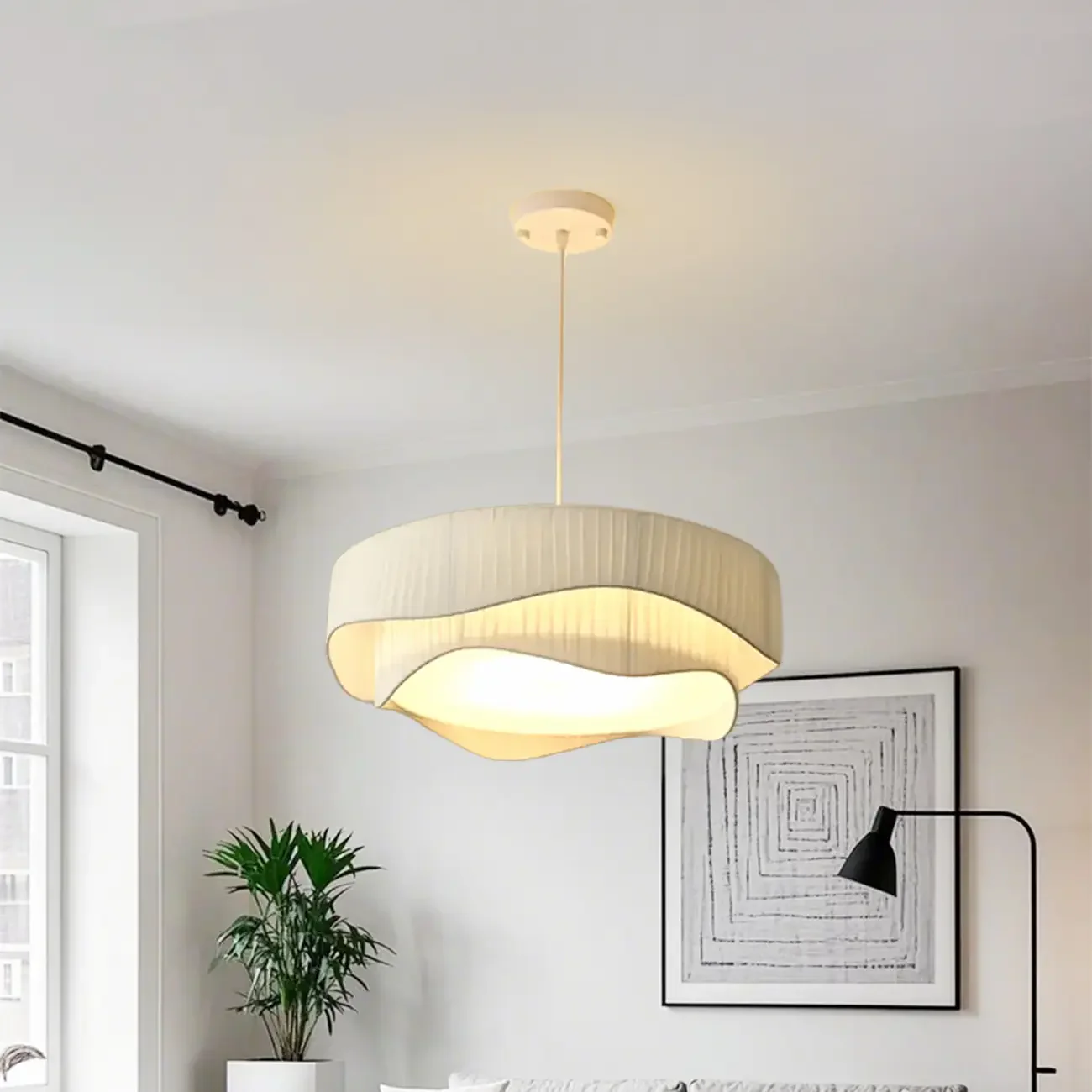 Modern Elegant 4-Light LED Chandelier with Irregular Design