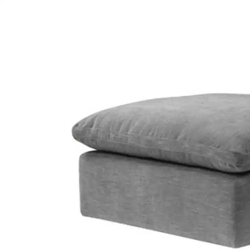 37" Naveen Ottoman and Bench Gray Linen - Acme Furniture