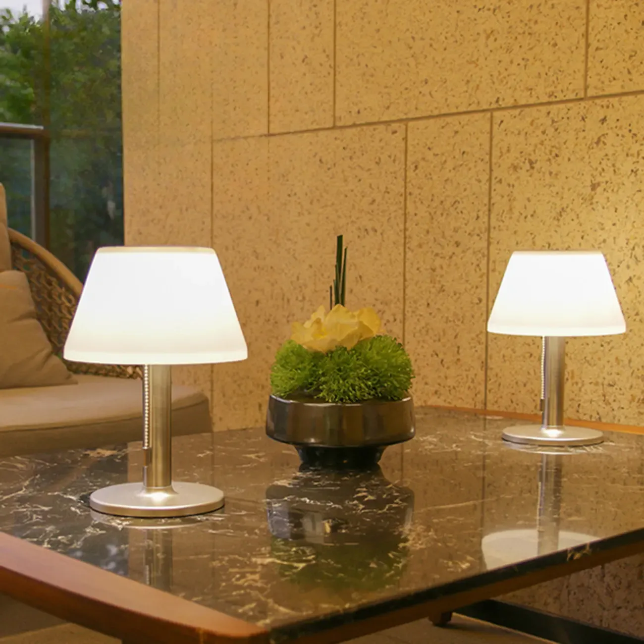 Modern Plastic Silver Minimalist Post Cap Light