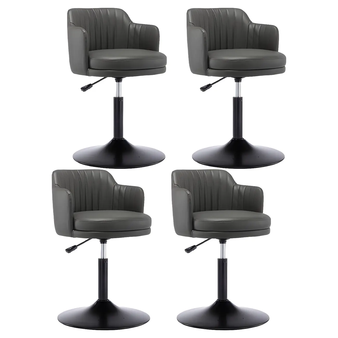 Modern Leather Armrests Swivel Adjustable Bar Stool