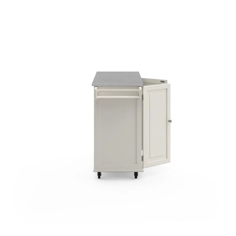 Dolly Madison Kitchen Cart with Stainless Steel Top by Homestyles