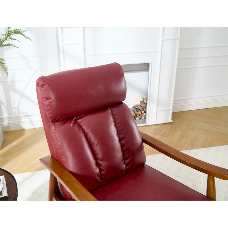 Wine Red 26.38 Adjustable Chaise Lounge Chair