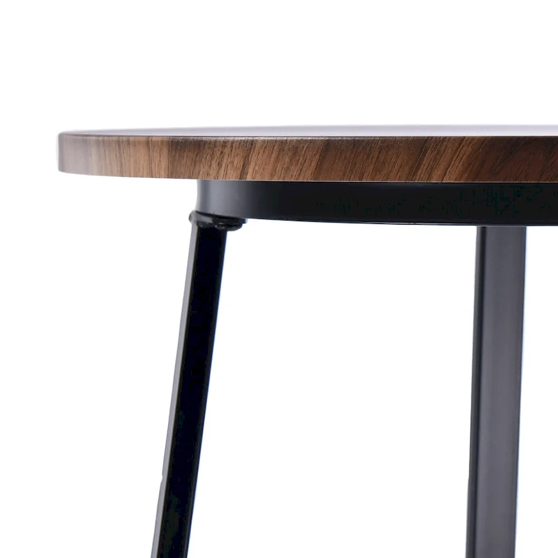 Modern Industrial 3-Piece Bistro Pub Metal Bar Table Set