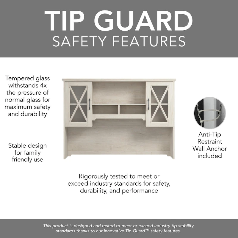 Lennox 60W Sideboard Buffet Cabinet with Hutch by Bush Furniture