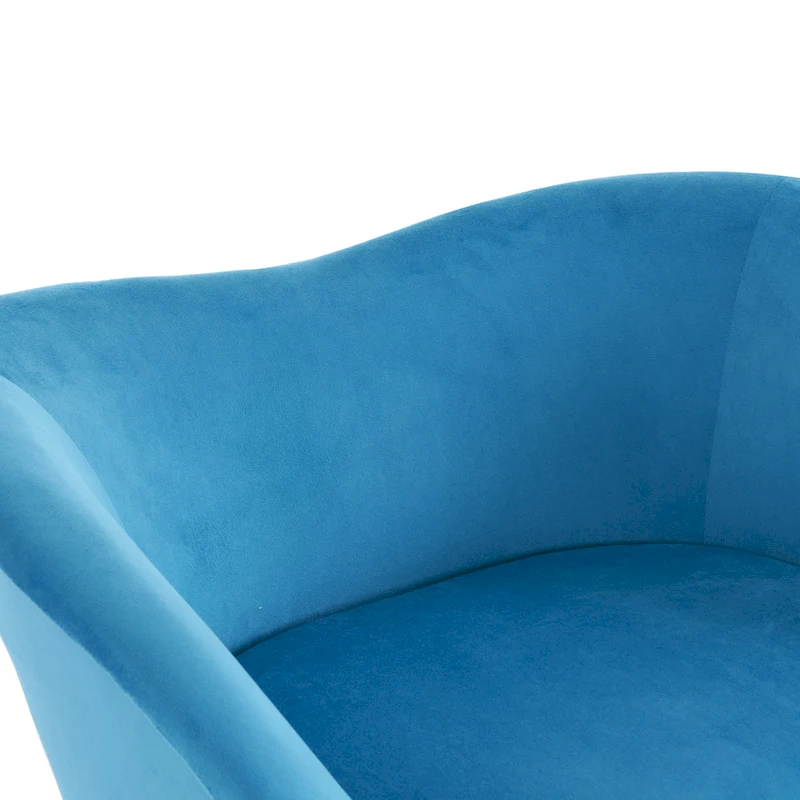 Christopher Knight Home - Eliana Modern Teddy Fabric Accent Chair with Curved Backrest and Gold Legs