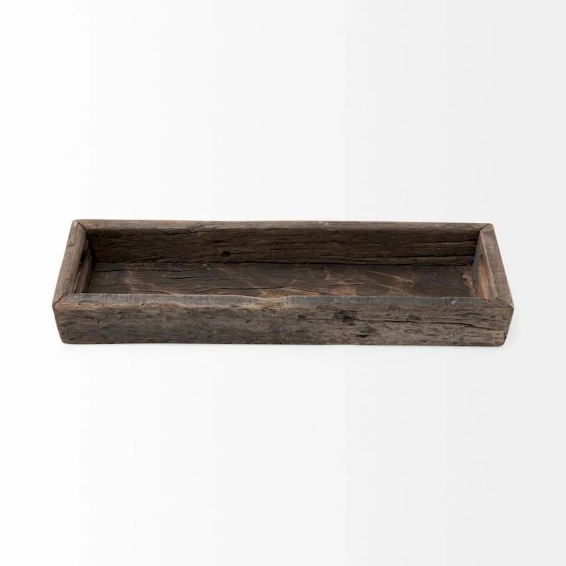 Vernon Brown Reclaimed Wood Rectangular Tray (Small)