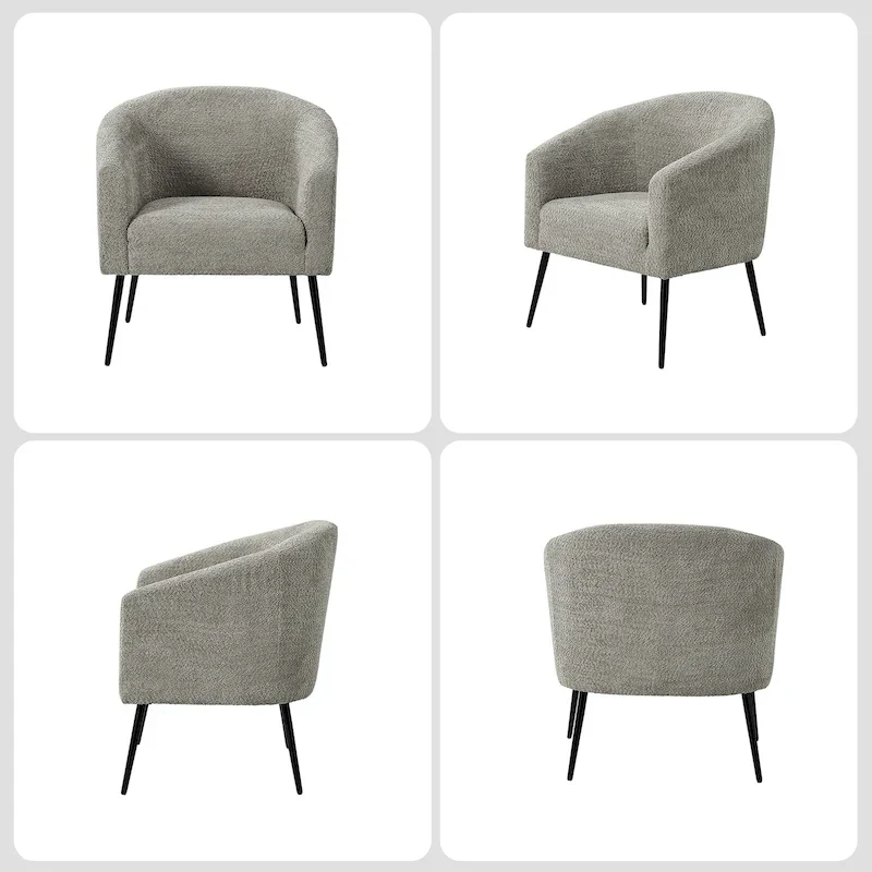 Hal Modern Boucle Armchair with Metal Legs by HULALA HOME