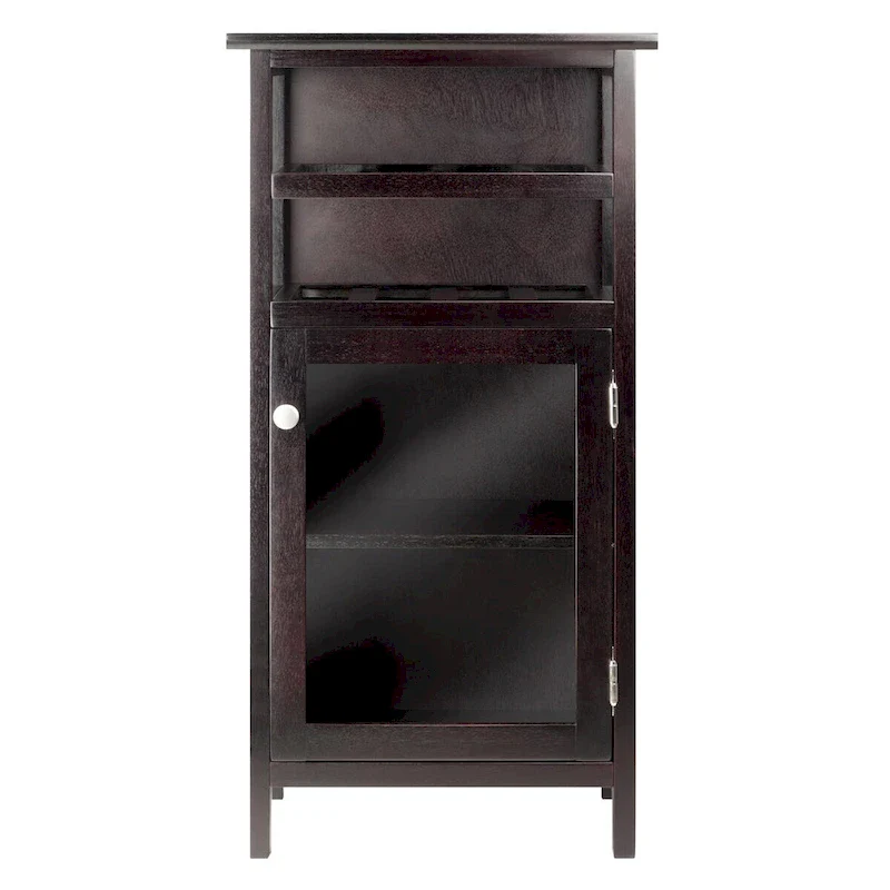 Wine Cabinet, Espresso - 19.13 x 12.72 x 37.48 inches