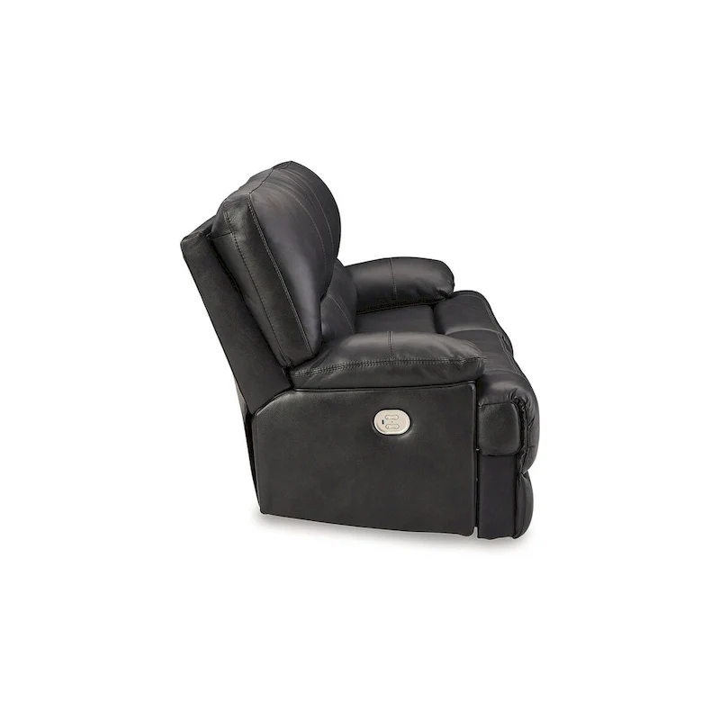 Signature Design by Ashley Mountainous Black Power Reclining Sofa - 85 W x 42 D x 42 H