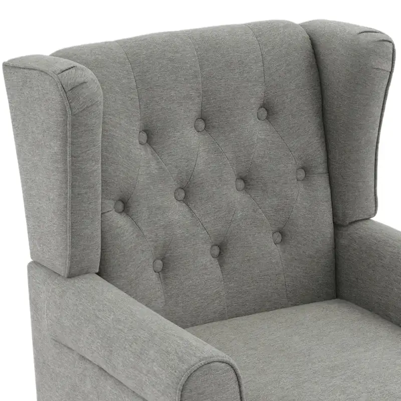 Button-Tufted Accent Chair Wingback Armchair - 38H