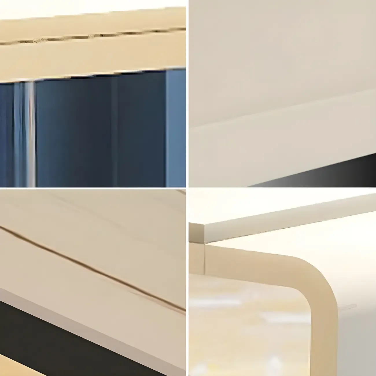 Modern Beige Stone Metal Wall Mounted Bar Tables