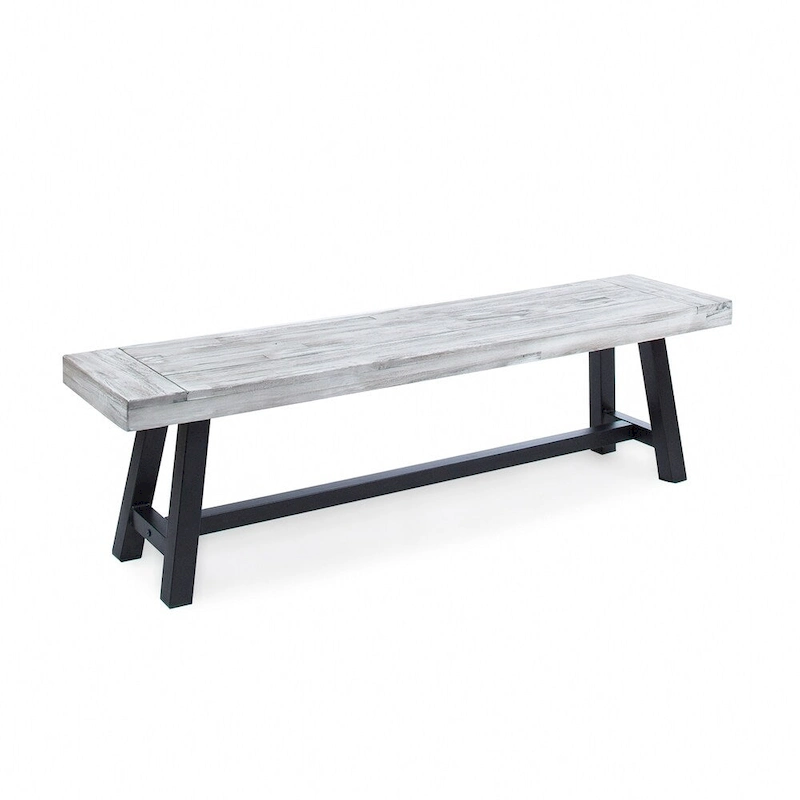 Jubilee Farmhouse Rectangle Acacia Wood Picnic Dining Bench by Christopher Knight Home