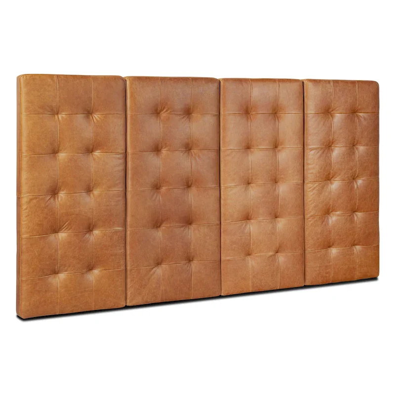 Poly and Bark Napa Leather Headboard - Full Grain Genuine Italian Leather