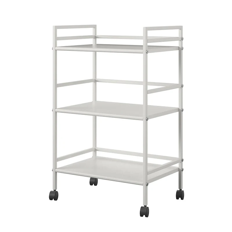 Avenue Greene Emerald 3 Shelf Metal Rolling Utility Cart