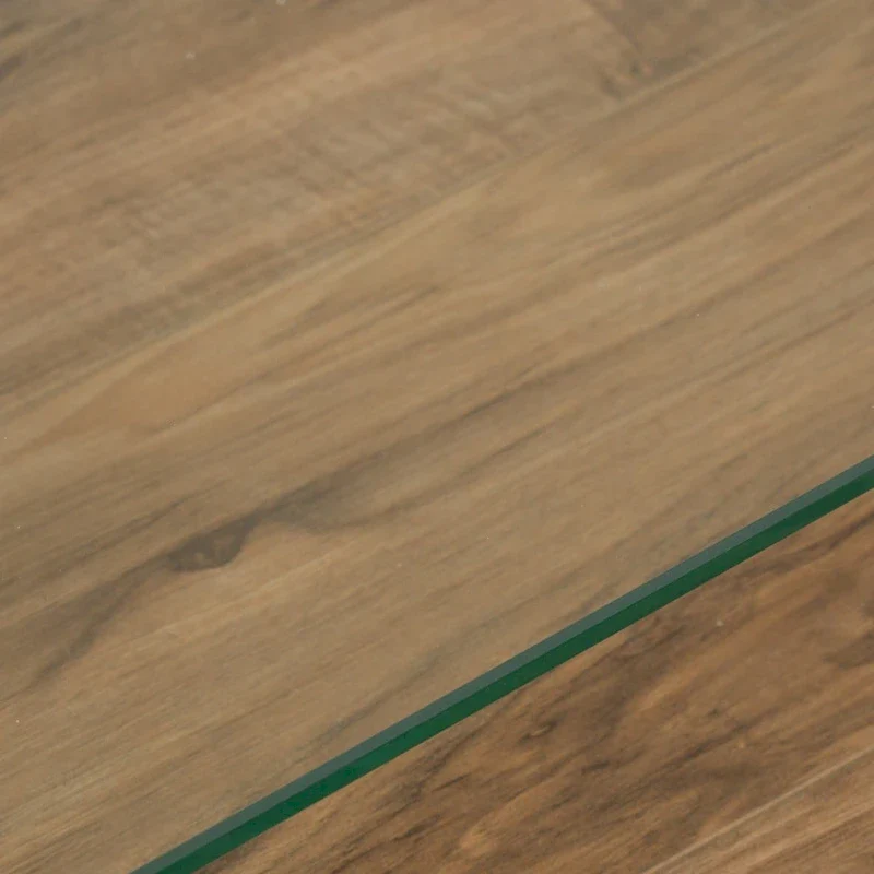 Glass Entertainment TV Console Stand with Shelf