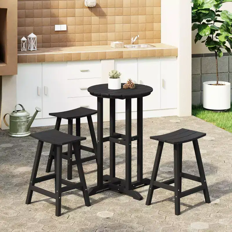 WestinTrends Malibu All Weather Hdpe Outdoor Patio Counter Height Bistro Set (4-Piece)
