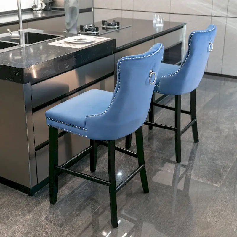 Velvet Upholstered Barstools