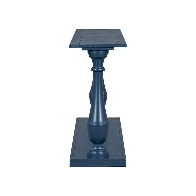 Vase-Leg Design Console Table Narrow Entryway Table Sofa Side Table with Bottom Shelf