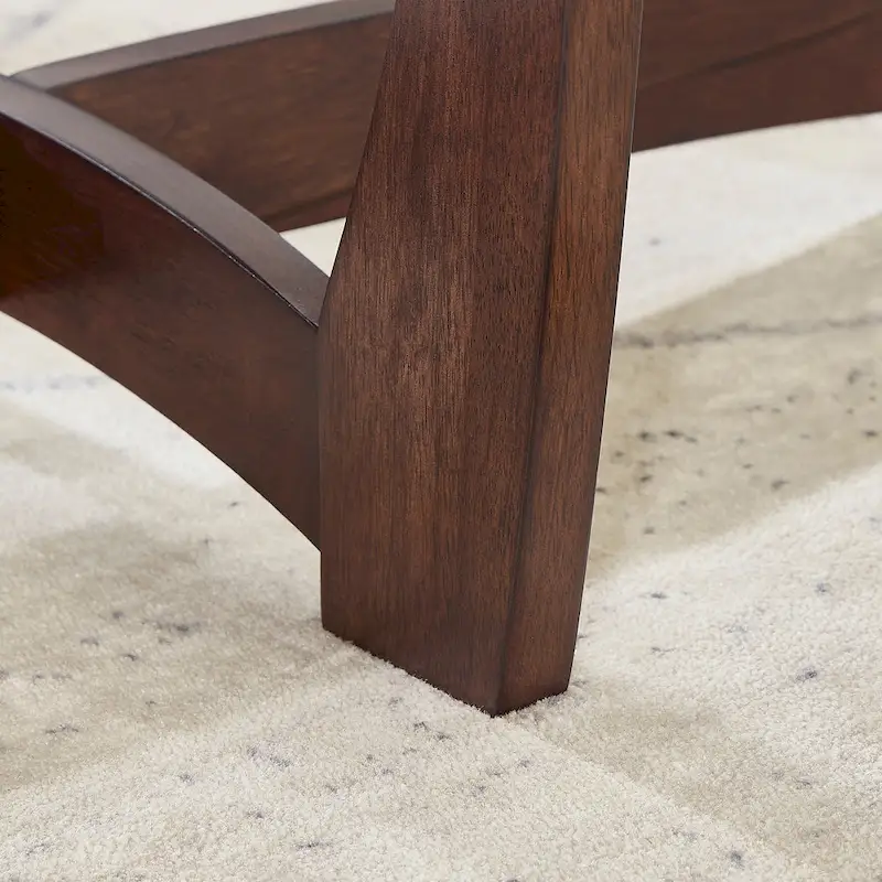 23.5 inch round glass coffee table