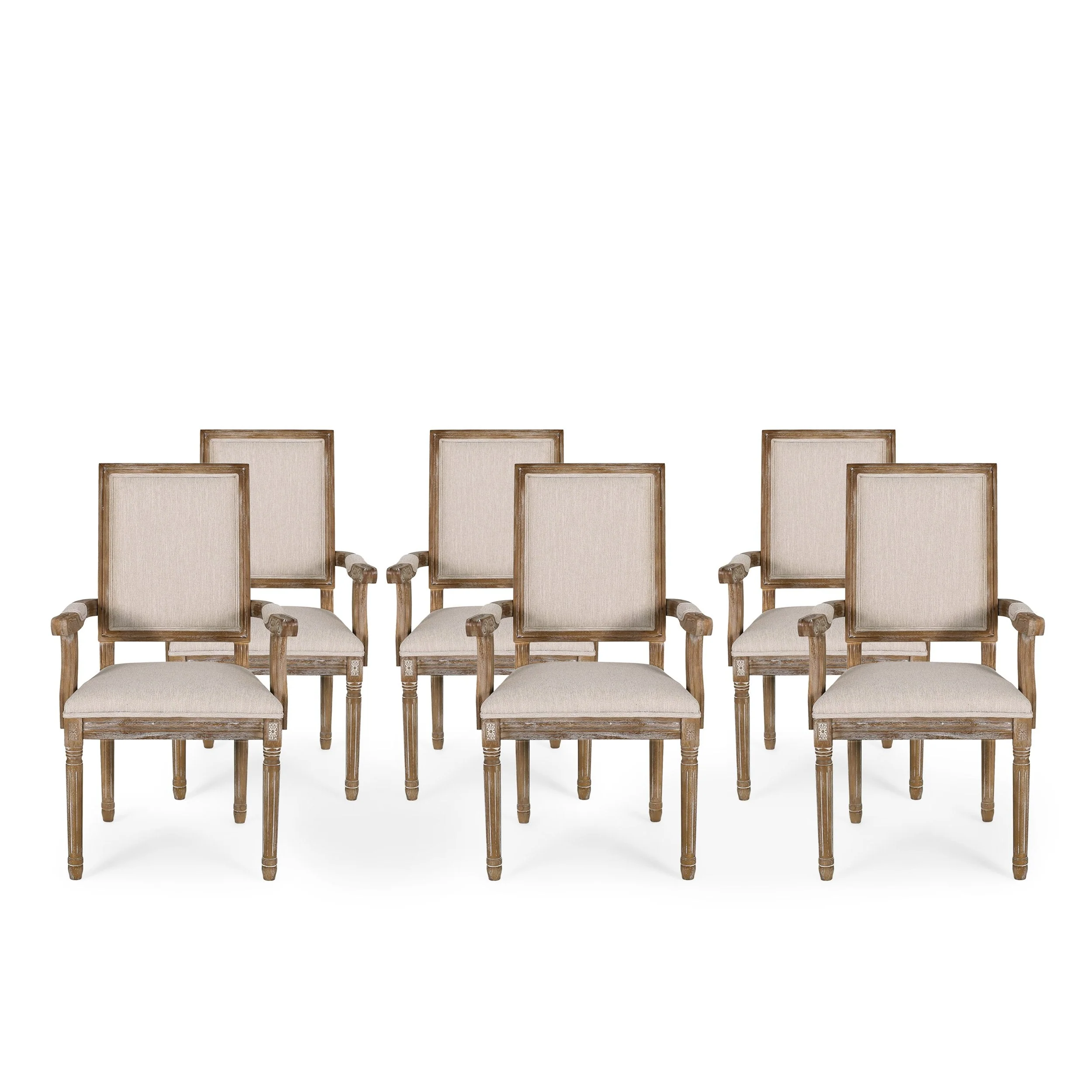 French Country Wood Upholstered Dining Chair - NH511513