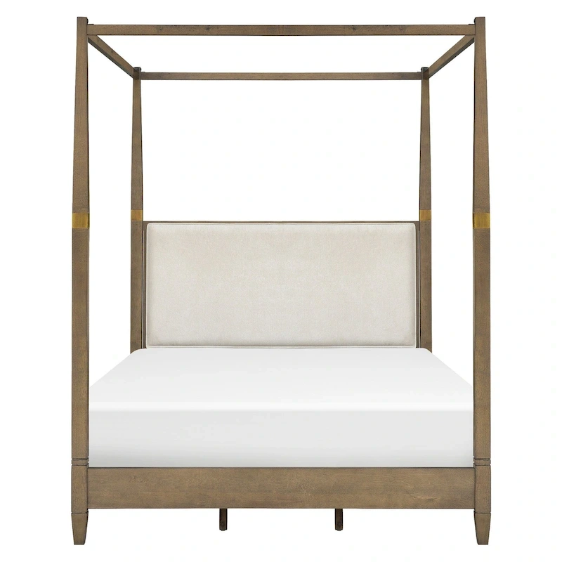 Madison Park Cheshire Brown Canopy Bed Queen