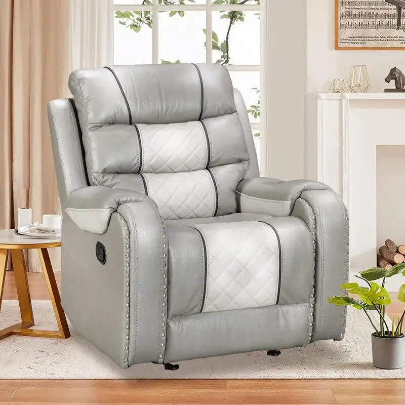 Big Size Faux Leather American Design Recliner Chair for Living Room