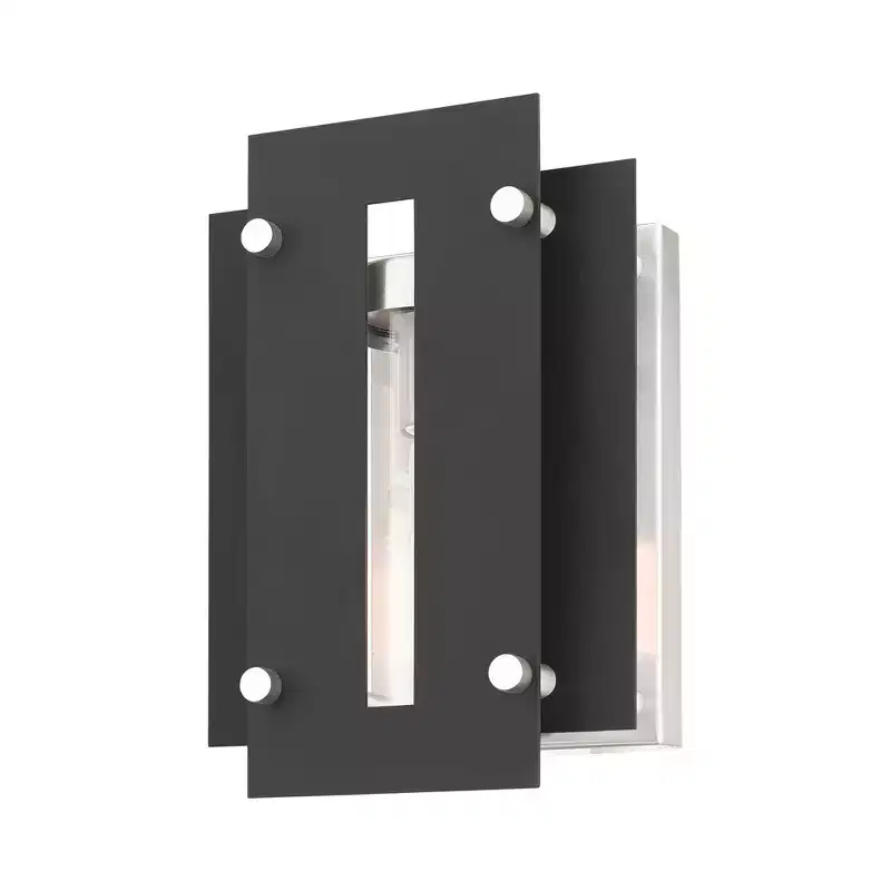Livex Lighting Utrecht 1 - Light Wall Light in Black/Brushed Nickel
