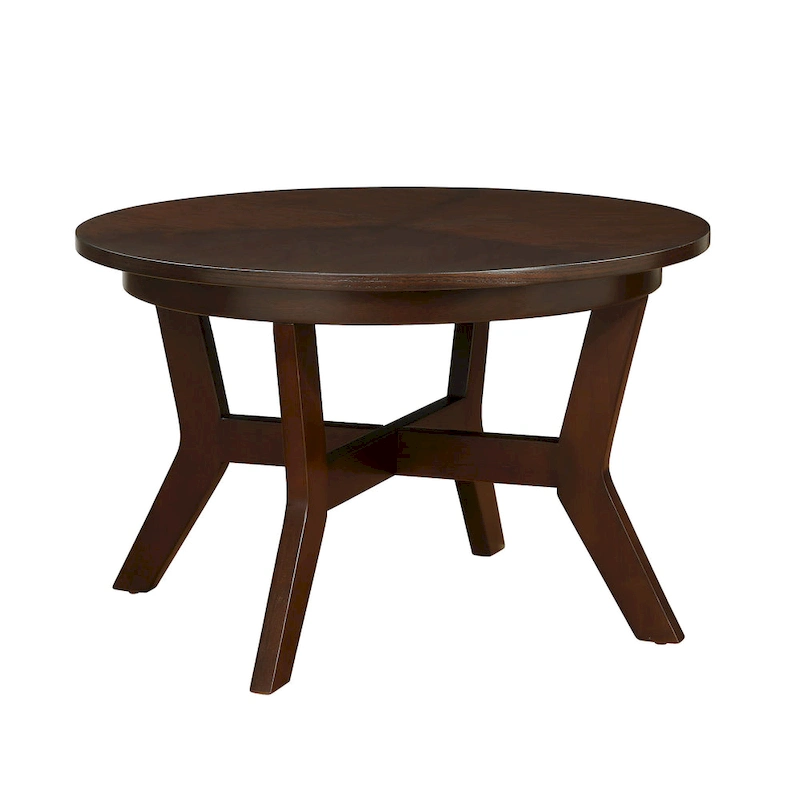 Farmhouse Wood Round Coffee Table with 4 Soild Wood Legs
