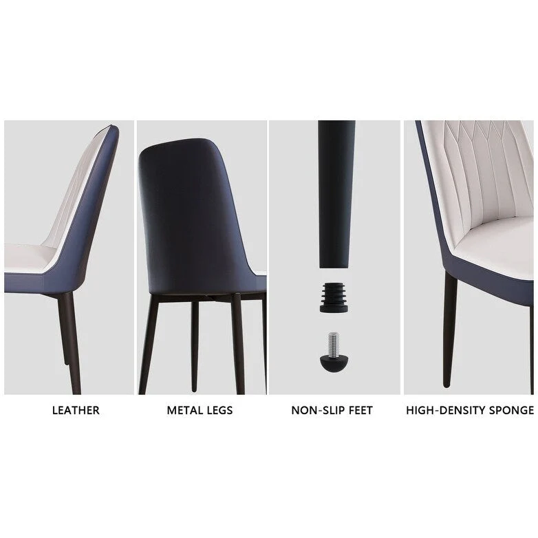 Set Of 4 Dining Chair with Metal Leg